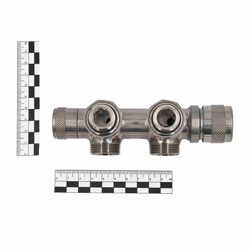 Узел нижнего подключения терм. Primoclima Armature "Lunar" угловой левый 1/2"х3/4"Е, цвет никель мат фото 3