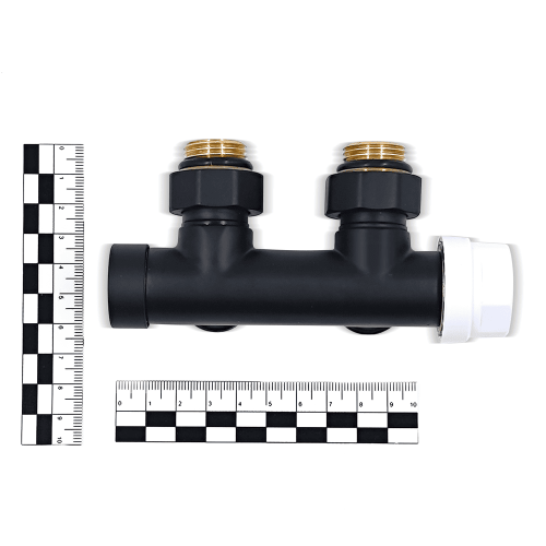 Узел нижнего подключения Primoclima Armature "Thermolink" термостатический угл. прав. 1/2х3/4 черный фото 4