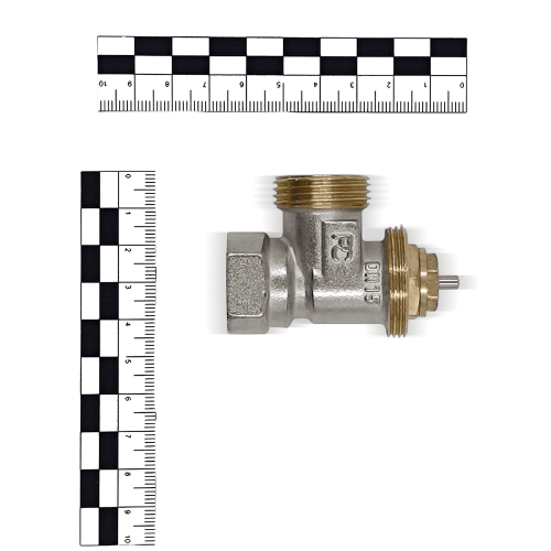 Вентиль угловой Primoclima Armature термостатический ВР-НР 1/2"х3/4", без хвостовика, никель фото 2
