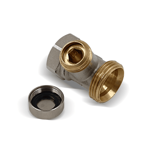 Клапан запорный Primoclima Armature прямой ВР-НР 1/2"х3/4", без хвостовика, никель фото 3
