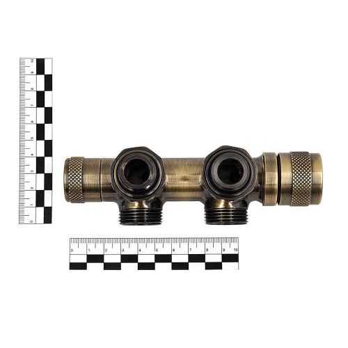 Узел нижнего подключения терм. Primoclima Armature "Lunar" угловой левый 1/2"х3/4"Е, цвет бронза фото 2