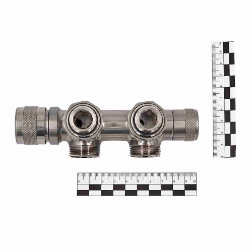 Узел нижнего подключения Primoclima Armature термостат."Lunar" угловой правый 1/2"х3/4"Е, Никель мат фото 2