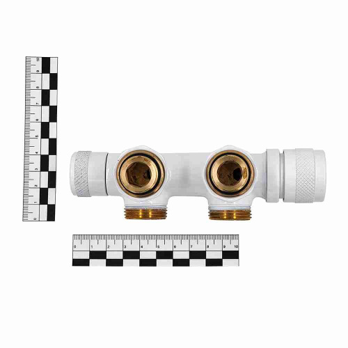 Узел нижнего подключения терм. Primoclima Armature "Lunar" угловой левый 1/2"х3/4"Е, цвет белый фото 2