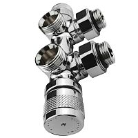 Комплектующие Узел нижнего подключения терм. Primoclima Armature "Lunar" угловой левый 1/2"х3/4"Е, цвет хром