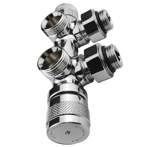 Узел нижнего подключения терм. Primoclima Armature "Lunar" угловой левый 1/2"х3/4"Е, цвет хром