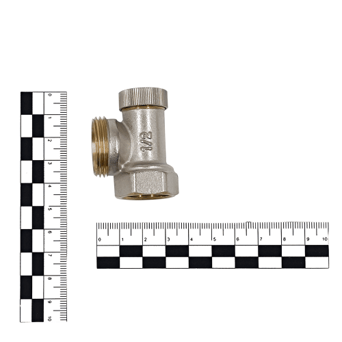 Клапан запорный Primoclima Armature угловой ВР-НР 1/2"х3/4", без хвостовика, никель фото 2