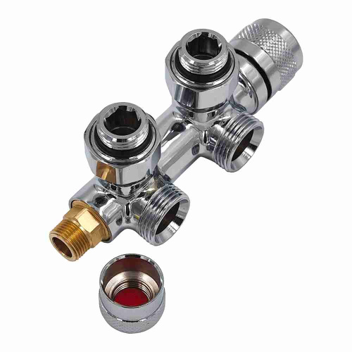 Узел нижнего подключения терм. Primoclima Armature "Lunar" угловой левый 1/2"х3/4"Е, цвет хром фото 8