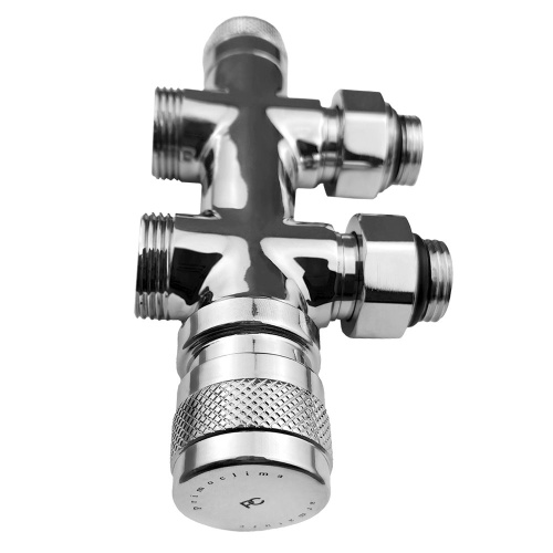 Узел нижнего подключения Primoclima Armature термостатический "Lunar" прямой 1/2"х3/4"Е, Хром фото 2